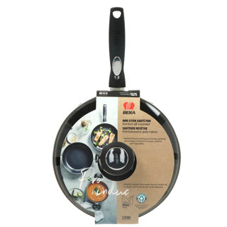 Beka pro induc r Schmorpfanne mit Keramik-Antihaftbeschichtung und Glasdeckel 24 cm