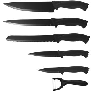 Michelino Messerset 6-teilig schwarz | 2 Stk