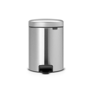 Brabantia Newicon Abfallbehälter – 5 Liter – Badezimmer – mattierter Stahl