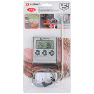 Alpina Thermometer digital mit Timer 6,5x7cm