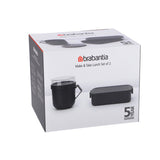 Brabantia Make-Take-Lunchset – 2-teilig – Kunststoff – dunkelgrau