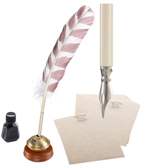 Noble Collection Harry Potter Replik Hogwarts Hogwarts Schreibfeder mit Hogwarts-Papier mit Hogwarts-Kopf 31 cm Replik: verkleinert