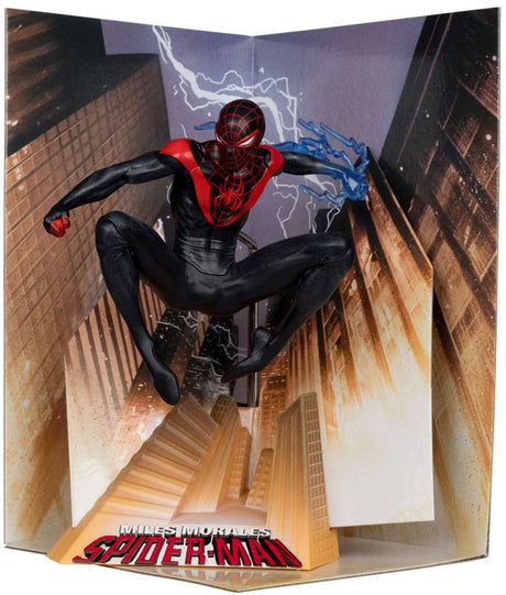 Mcfarlane toys marvel collection pvc statue 1 10 spider-man (miles morales: spider-man #1) 13 cm beeld