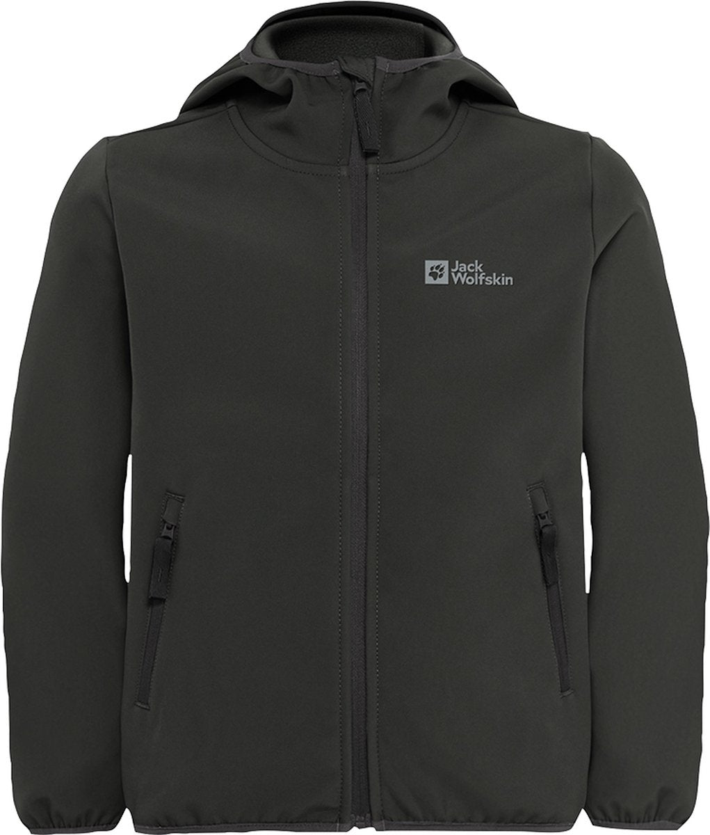 Jack Wolfskin Fourwinds Jacket Kinder Outdoorjacke – Granite Black – 140