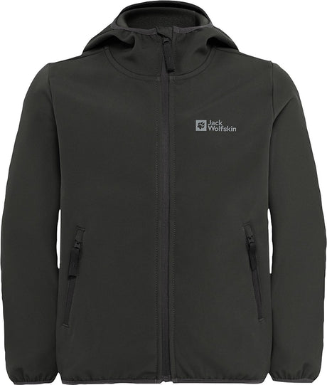 Jack Wolfskin Fourwinds Jacket Kinder Outdoorjacke – Granite Black – 128