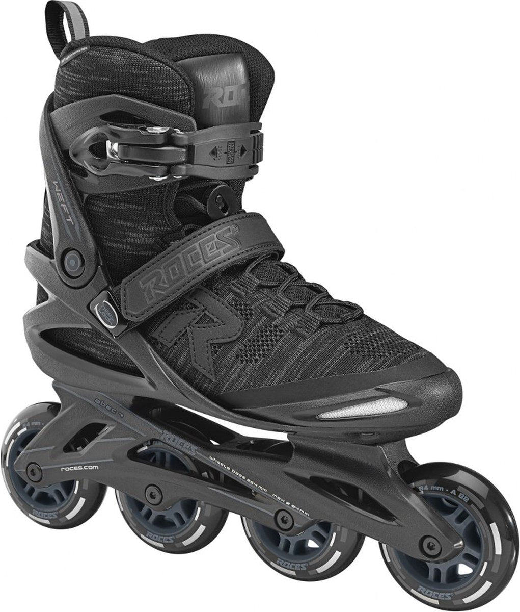 Roces Weft Thread 84 Inline-Skates Unisex – 4x84mm Rollen – Fitness-Inline-Skates – Schwarz – Größe 36