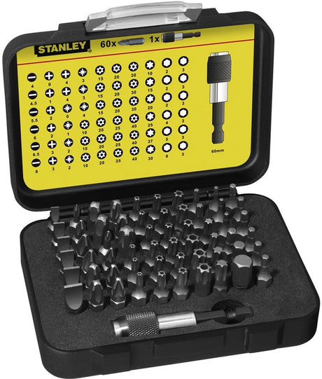 Stanley Handwerkzeug-Bit-Set Expert Pro 1 4 – Bithalter (61-teilig) – 1-13-902