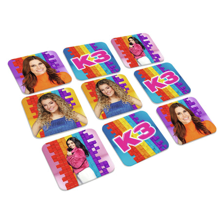 K3-Spiel – 4-in-1-Spiel – Memo, Domino, Puzzle und Lotto