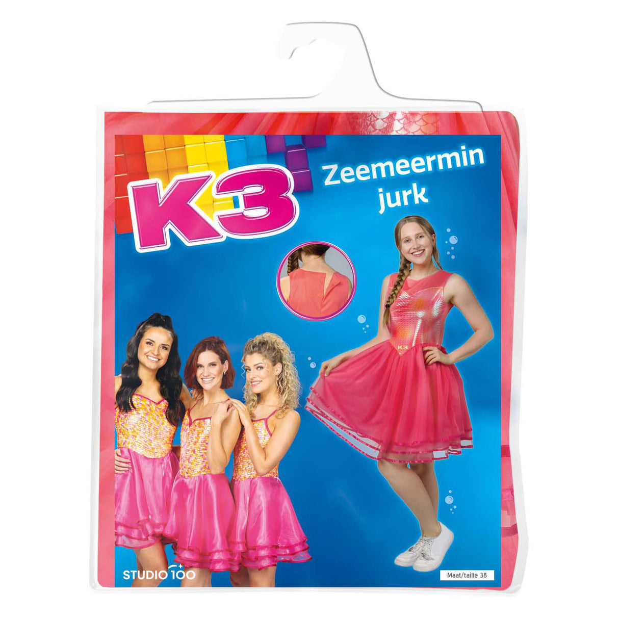 Studio 100 K3 Fancy Dress - Meerjungfrauenkleid - Größe 38 - Faschingskostüm