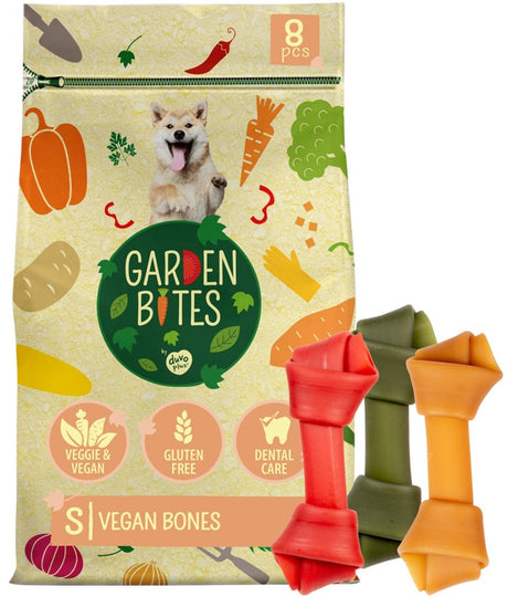 Garden Bites duvoplus – vegane Hundesnacks mit Knochen – Hundeleckerlis – vegetarisch, glutenfrei – klein 8 Stück