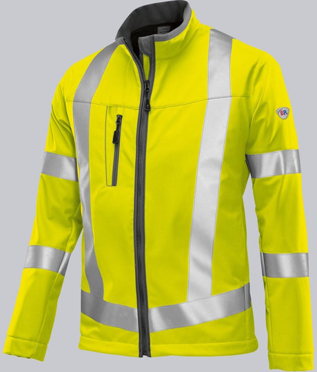Bp ® softshell jack met hoge zichtbaarheid werkjas reflecterend m