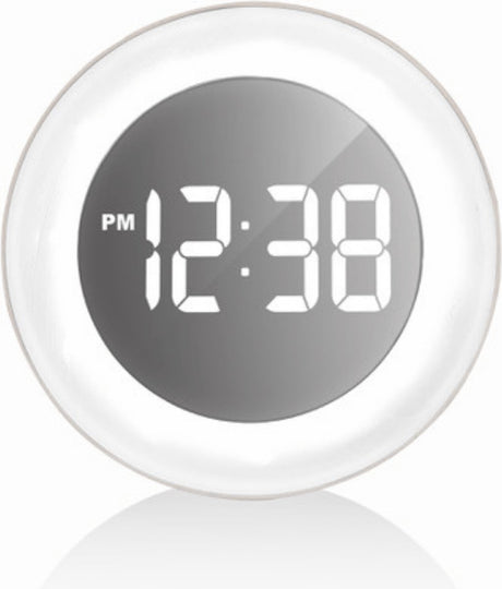 Technoline digitale Wanduhr Tischuhr - verschiedene Farben der Beleuchtung - Spiegelbild - ws 8086