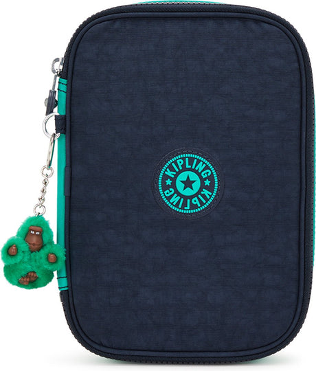 Kipling 100 Tripe Federmäppchen blaugrün