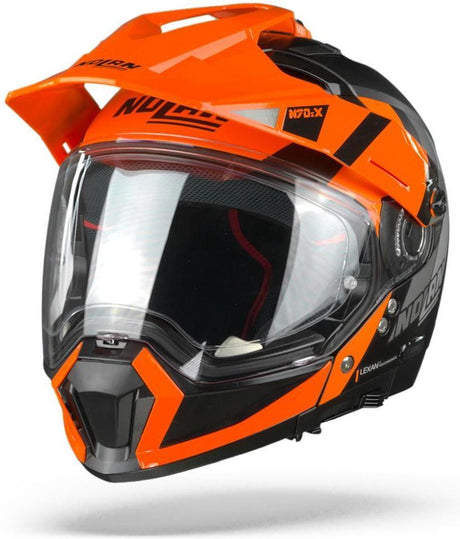 Nolan N70-2 x Decurio 31 Flat Black Orange White Anthrazit Integralhelm – Motorradhelm – Größe XXL
