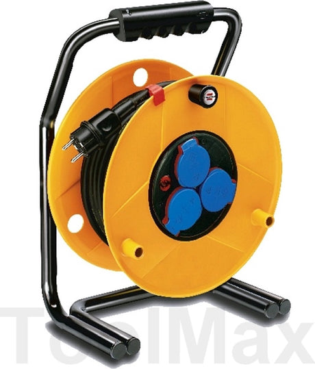 Brennerstuhl Brobusta IP44 Kabeltrommel, 40 m, Spezialkunststoff, für den Außenbereich, Made in Germany, Gelb