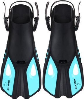 Atlantis snapper - zwemvliezen - flippers - kinderen - zwart turquoise - 34-38