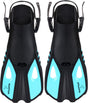 Atlantis snapper - zwemvliezen - flippers - kinderen - zwart turquoise - 34-38