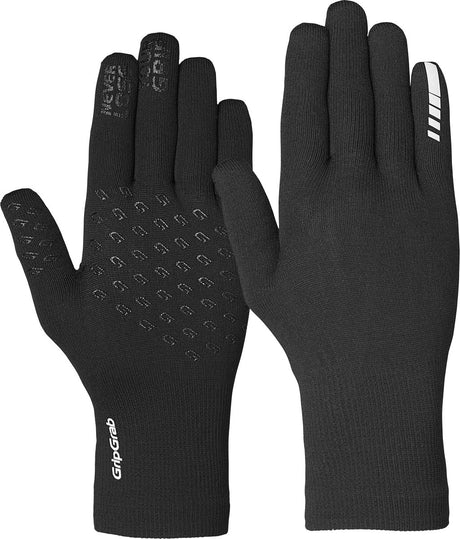 Gripgrab – wasserdichte gestrickte Thermo-Fahrradhandschuhe wasserdichte gestrickte Regen-Fahrradhandschuhe – Schwarz – Unisex – Größe XL XXL