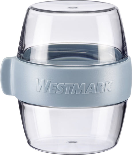 Westmark Pocket Box Mini, praktischer Essensbehälter für unterwegs, ideal für Joghurt, Obst, Gemüse, Snacks, 400 ml (2 x 200 ml), BPA-frei, blau