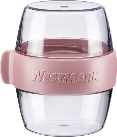 Westmark Pocket Box Mini, praktischer Essensbehälter für unterwegs, ideal für Joghurt, Obst, Gemüse, Snacks, 400 ml (2 x 200 ml), BPA-frei, rosa
