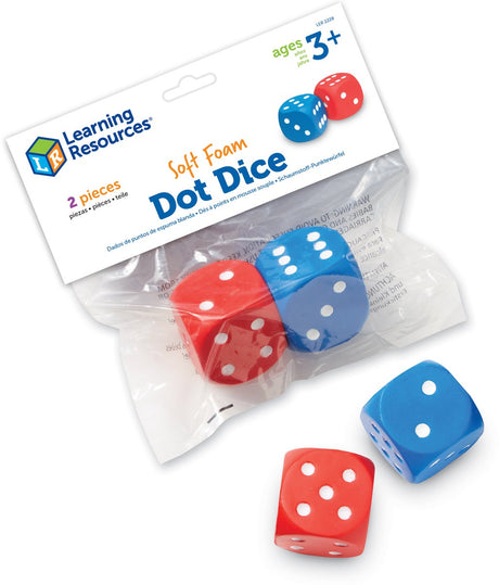 Lernressourcen, Schaumstoffwürfel, Lernspielzeug, 2er-Set, mehrfarbig. - 3+