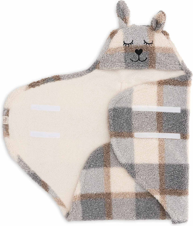 Jollein Wickeldecke Hase Karo Boucle