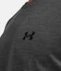 Under armour ua tech vent ss-gry heren sportshirt - castlerock - zwart