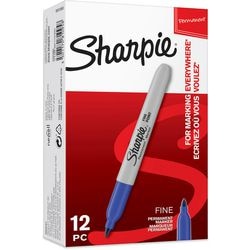 Sharpie -permanentmarkers | fijne punt | blauw | 12 stuks