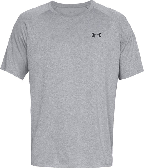 Under Armour UA Tech 2.0 SS Tee-Gry Herren-Sportshirt – Steel Light Heather – Schwarz