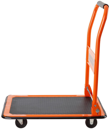 Black+decker bxwt-h303 plateauwagen inklapbaar - platformwagen max. 80kg - transportwagen 60 x 40 x 80,5 cm - transportkar met handvat - makkelijk op te bergen - staal