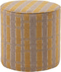 Woood sarli poef hoog dessin - chenille - taupe geel - 46x46x46