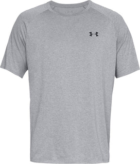 Under Armour UA Tech 2.0 SS Tee-Gry Herren-Sportshirt – Steel Light Heather – Schwarz