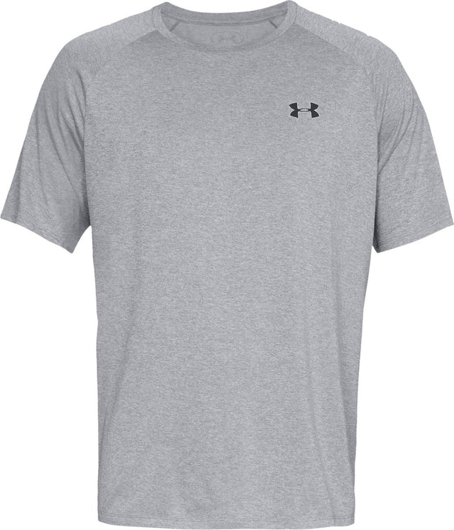 Under Armour UA Tech 2.0 SS Tee-Gry Herren-Sportshirt – Steel Light Heather – Schwarz