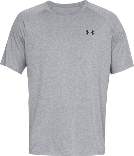Under Armour UA Tech 2.0 SS Tee-Gry Herren-Sportshirt – Steel Light Heather – Schwarz