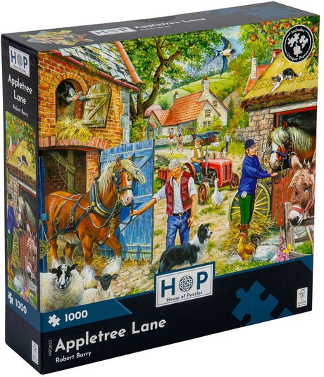 House of Puzzles Puzzle Appletree Lane 1000 Teile Landschaft.