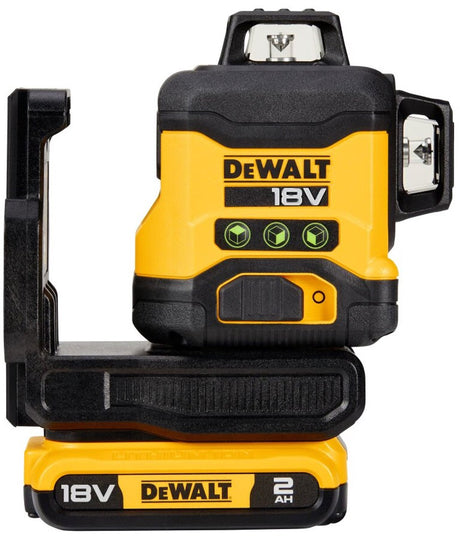 Dewalt dcle34031d1-qw selbstnivellierender Kreuzlinienlaser | 3x360° | grüner Strahl | 18 Volt | 1x 2,0 Ah Li-Ion + Ladegerät – dcle34031d1-qw