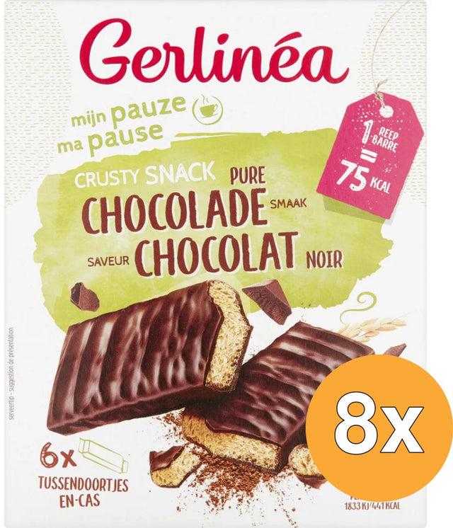 Gerlinea gerlinea - Snack - knuspriger Snack - dunkle Schokolade - 8 x 102 gr