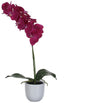 Mica decorations phalaenopsis kunstplant in bloempot tusca - h60 x ø16 cm - paars