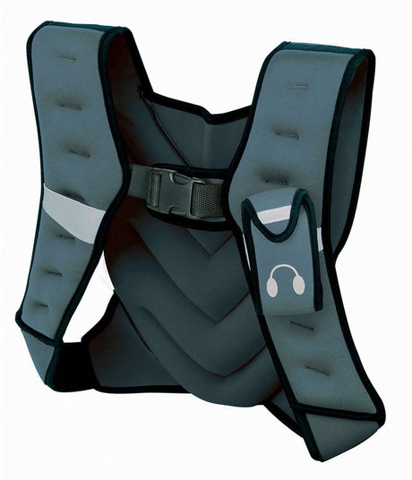 Tunturi gewichstvest - gewichtvest - weight vest - gewichtsvest hardlopen - verstelbaar - 5kg - grijs l