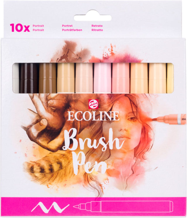 Ecoline Pinselstift-Set Portrait, 10 Farben