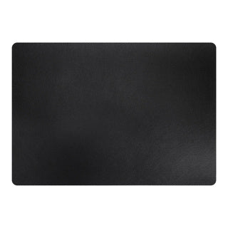 Tischset Leder schwarz 43x30 cm | 6 Stück