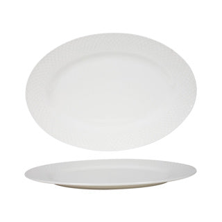 Servierteller oval Diamantporzellan 34,5x24,2 cm | 6 Stück