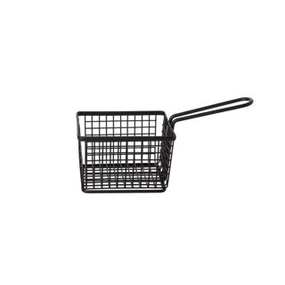 Pommeskorb schwarz 12x10h8,5 cm | 2 Stk