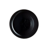 Teller flach 25 cm Pampille schwarz | 6 Stück