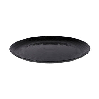Teller flach 25 cm Pampille schwarz | 6 Stück