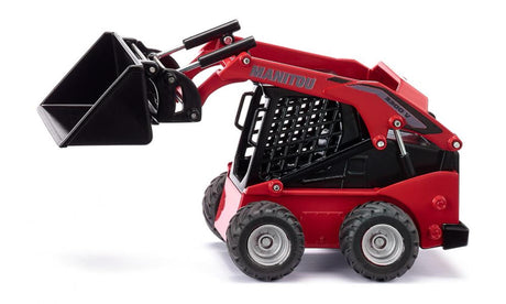 Siku 3049, Manitou 3300v Kompaktschaufel, 1:32, Metall-Kunststoff, rot, viele Funktionen