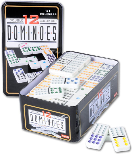 Longfield Games Dominospel Double 12 in Can 91 Stones