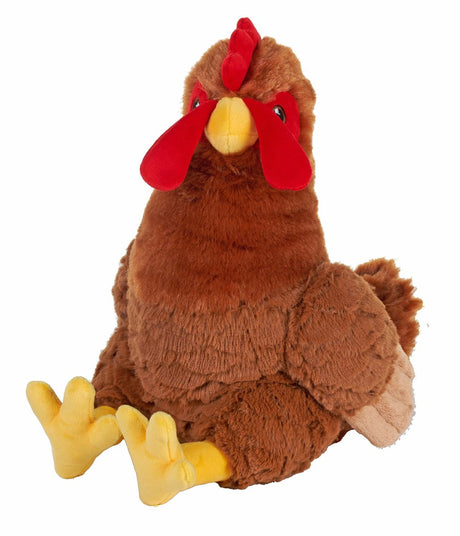 Wild republic knuffel kip - haan - dieren knuffels - pluche - 30 cm - zittend - kippen