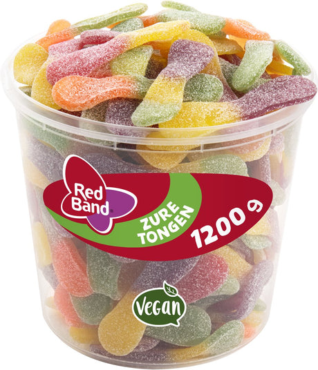 Rote Band-Sauerzungen-Bonbons - saure Mischung - Silo 100 Stk