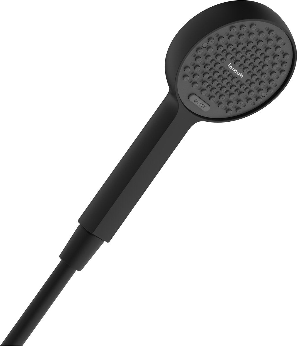 Hansgrohe activatera s – Handbrause – Ecosmart Wassersparen – Auswahl per Knopfdruck – 95 mm – 2 Strahlfunktionen – Chrom